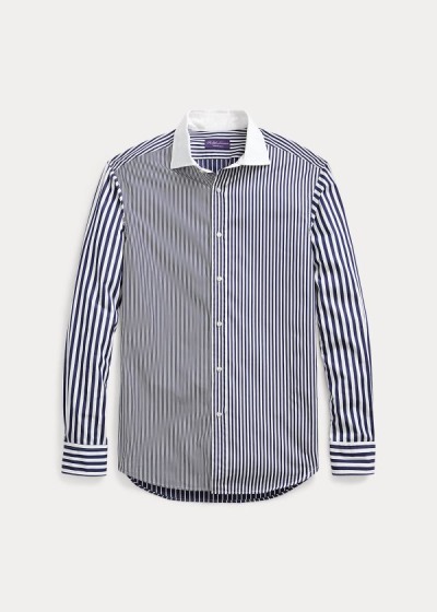 Men's Ralph Lauren Patchwork Bengal-Stripe Shirts | 487925GVZ